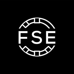 FSE “Modern FVA Monogram Logo Design,  FSE Later Logo , Sleek Minimalist Letter mark in Circle, High-Contrast Branding Concept”
