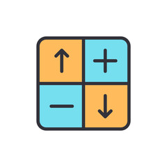 Obraz premium Mathematical Symbols In A Colorful Square Isolated On Transparent Backdrop