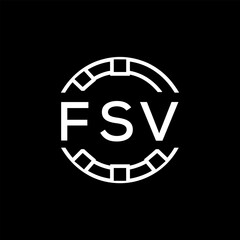 Obraz premium FSV “Modern FVA Monogram Logo Design, FSV Later Logo , Sleek Minimalist Letter mark in Circle, High-Contrast Branding Concept” 