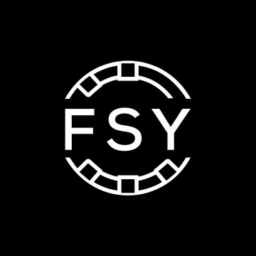 FSY &ldquo;Modern FVA Monogram Logo Design,  FSY Later Logo , Sleek Minimalist Letter mark in Circle, High-Contrast Branding Concept&rdquo;

