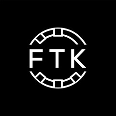 FTK “Modern FVA Monogram Logo Design,  FTK Later Logo , Sleek Minimalist Letter mark in Circle, High-Contrast Branding Concept”
