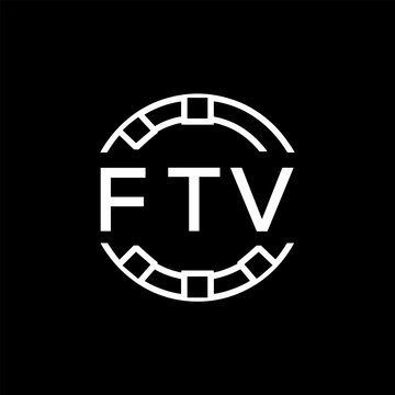 FTV &ldquo;Modern FVA Monogram Logo Design,  FTV Later Logo , Sleek Minimalist Letter mark in Circle, High-Contrast Branding Concept&rdquo;

