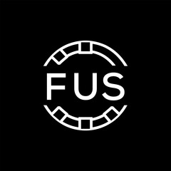 FUS “Modern FVA Monogram Logo Design,  FUS Later Logo , Sleek Minimalist Letter mark in Circle, High-Contrast Branding Concept”
