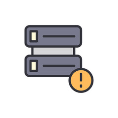 Server Alert Icon Depicting Network Problem And System Error