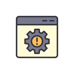 System Error Notification Displayed Within Application Window Frame