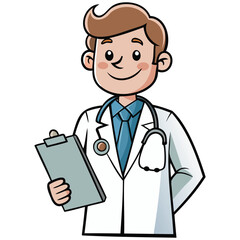 Fototapeta premium Professional Doctor Character Graphics