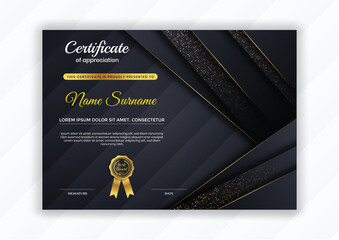 Black Gold Certificate Template
