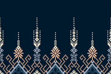 Geometric Pixelated Ethnic Textile Art