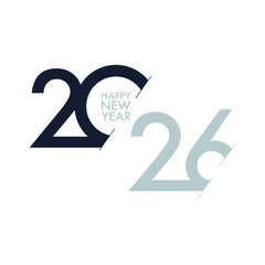 2026 Happy New Year design vector. trendy new year 2025 design template. and merry Christams 