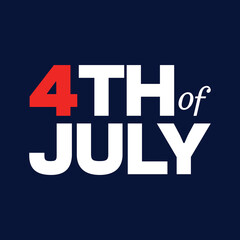 4th of July Patriotic Celebration Typography 
