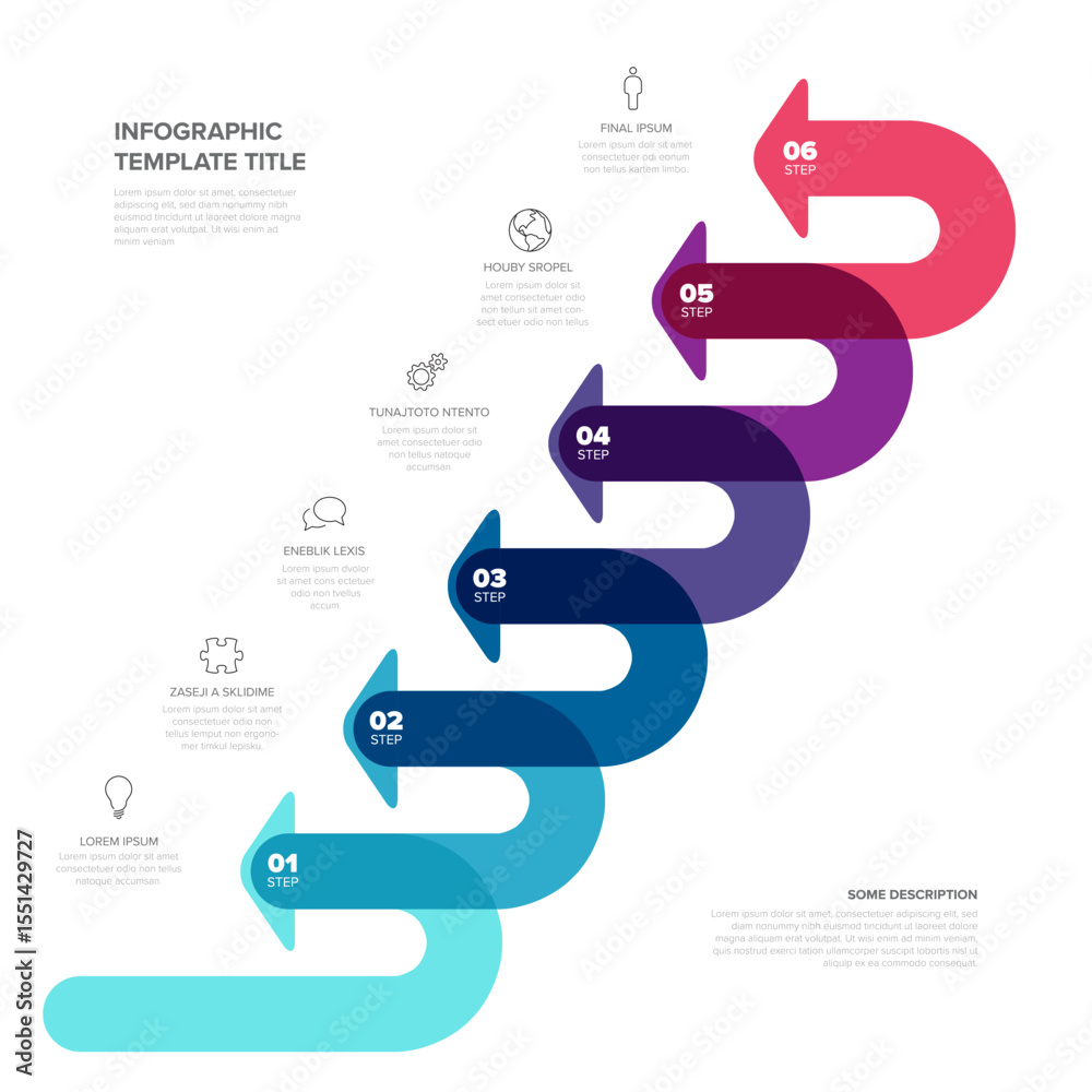Poster a vibrant infographic featuring a step-by-step design with arrows in gradient colors. each step is l