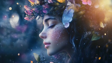 Mysterious Fantasy Movie Scene Generative AI Portrait