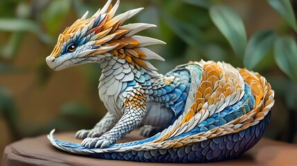 Majestic Fantasy Dragon in Vibrant Colors for Creative Artwork