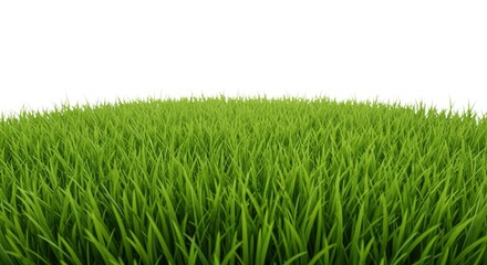 Obraz premium The green grass is outdoors on a white background.