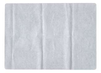 White adhesive glued paper sticker label with transparent background cut out design element