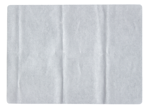 White adhesive glued paper sticker label with transparent background cut out design element