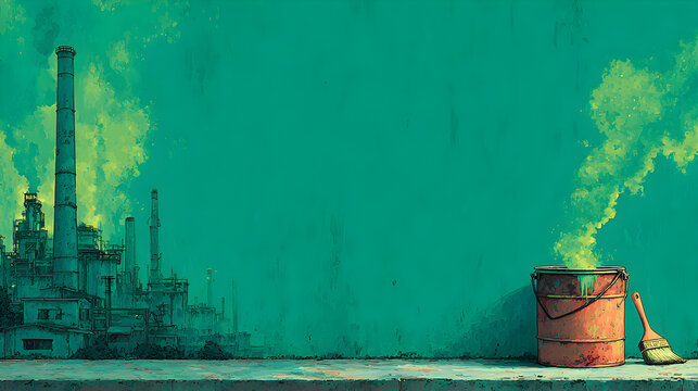  Illustration of Greenwashing Depicting Company’s Deceptive Marketing Strategy Overstating Environmental Efforts and Sustainability to Mislead Consumers on Eco-Friendly Claims  56971698 2