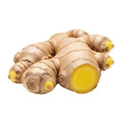 Fresh ginger root with a yellow interior. Can be used in cooking, baking, and beverages.