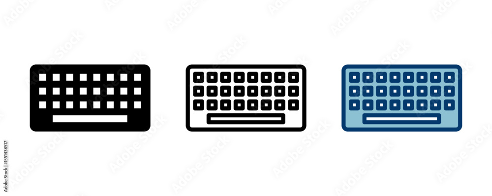 Fototapete keyboard icon vector isolated on white background. keyboard vector symbol
