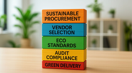Sustainable procurement process with vendor selection audit eco compliance and green delivery standards