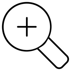 zoom in button icon vector