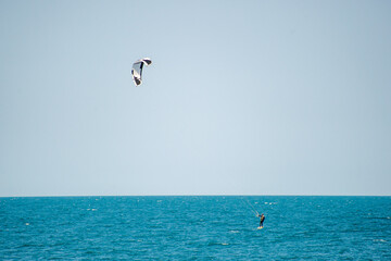kitesurfing in the sea in Bugaria