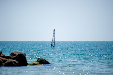 windsurfer on the sea