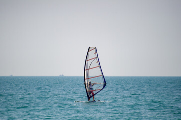 windsurfer on the sea