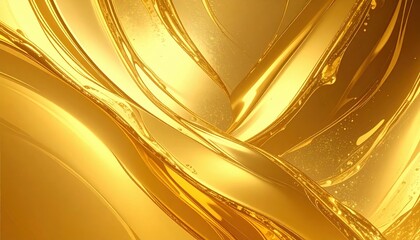 Abstract Golden Liquid Flowing Texture