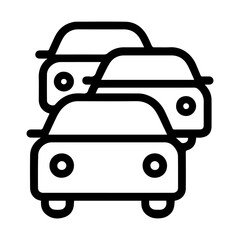 line traffic jam icon on white background vector
Vector road icon on white background