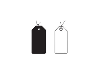 Black and White Price Tags with String label sale