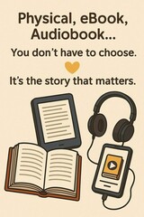 Physical, eBook, Audiobook Illustration