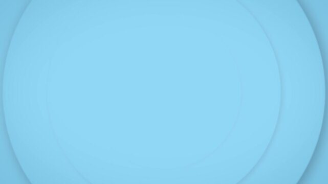 Blue simple abstract pulsating circles background, geometric animation