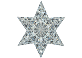 Intricate SixPointed Star Design isolated on transparent background