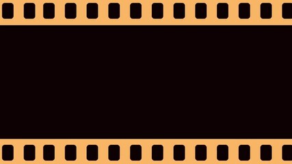 Blank film strip frame with an empty center, ideal for showcasing photographs or artwork