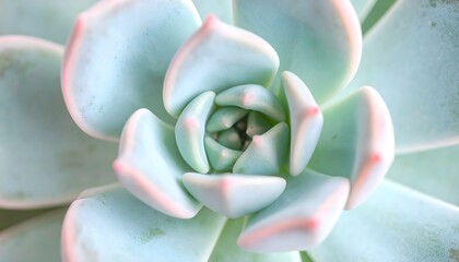 Close up green succulent rosette center high resolution photo