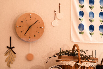 北欧のインテリア,午後7時頃の時計,暮らし