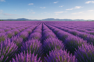 Obraz premium Expansive Lavender Fields Landscape