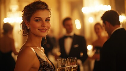 Elegant woman at gala