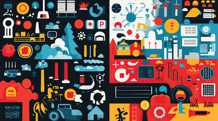 Obraz premium Climate Change Awareness Visualizing Pollution, Emissions, and Solutions, Climate Change