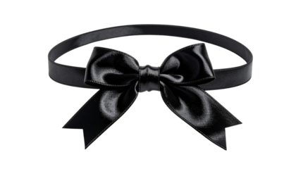 A polished headband with bow, isolated on solid white background Png