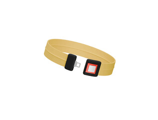 seat belt icon 3d illustration render
