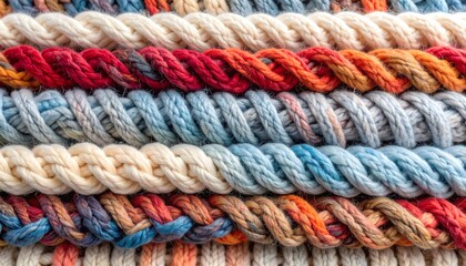 Multicolor braided yarn textile surface high resolution photo