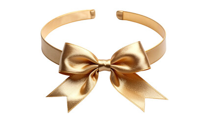 A polished headband with bow, isolated on solid white background 