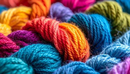 Orange and teal knitted wool pattern high resolution photo