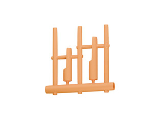 angklung icon 3d illustration render