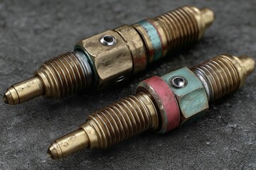 Rusty Mechanical Components with Intricate Details