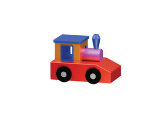toy train icon 3d illustration render