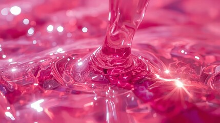 3D pastel slime being slowly squeezed and stretched, shimmering light reflections shifting across its surface. suitable for wallpaper or commercial use