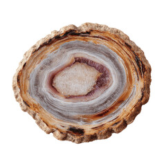 Cross Section of a Polished Agate Geode, Showing